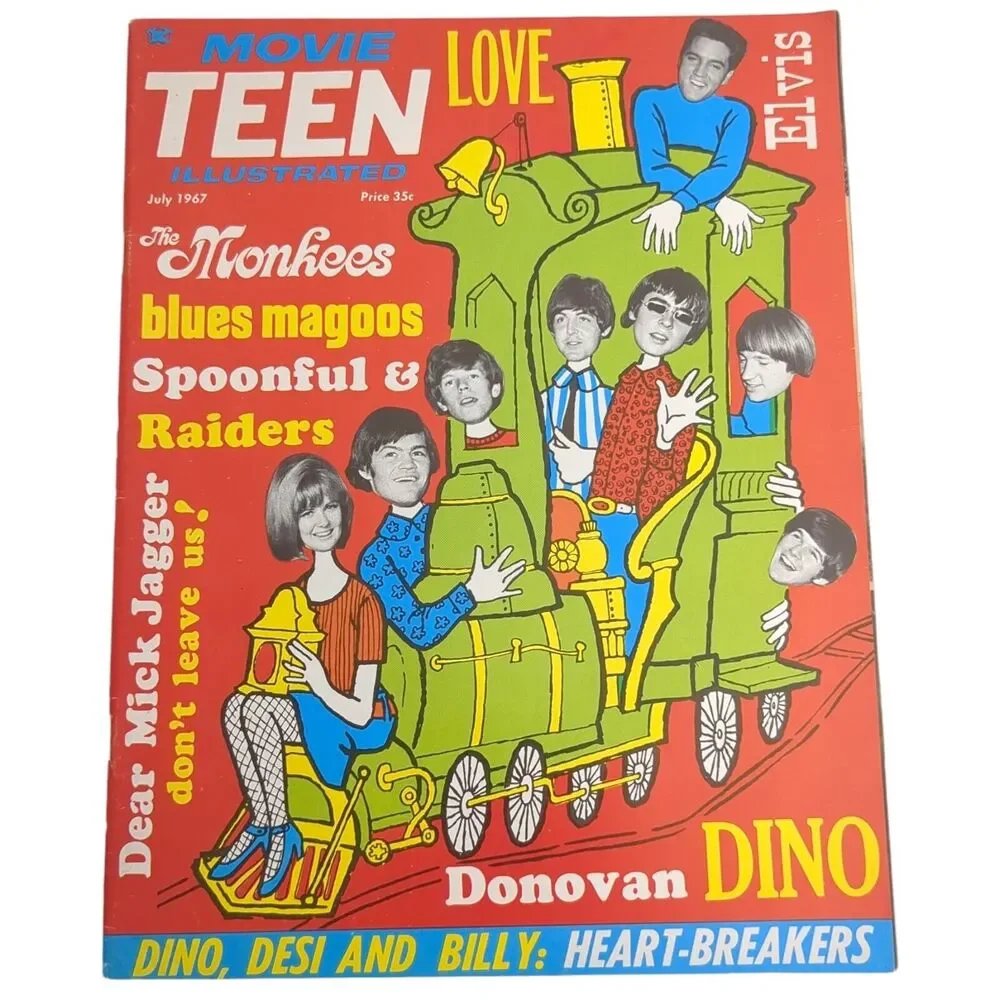 Movie Teen Illustrated July 1967 - ROLLING STONES - DONOVAN - BLUES MAGOOS
